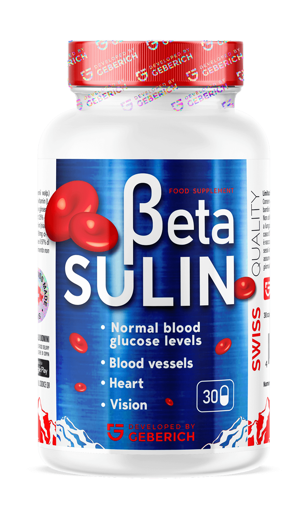 Suplemento dietético BetaSULIN β, 30 cápsulas, Calidad Suiza, desarrollado por Geberich